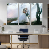 CSTM913-MGV-CV-36X24-Framed Wedding Canvas Print - Custom Wall Art Keepsake for Couples, Elegant Home Decoration Gift, Create Your Own Photo Canvas