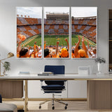76011417-MGV-CV-36X24-Tennessee Volunteers Wall Art – Neyland Stadium Checkerboard Crowd Canvas Print, Vols Football Game Day Fan Perspective Sports