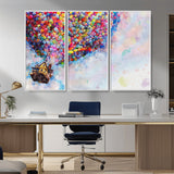 18792-MGV-CV-36X24-Up Movie House Wall Art Canvas Print, Framed Carls Journey Art Picture Print, Up Inspired Perfect Animated Whimsical Decor Artwork