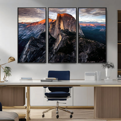 31332-MGV-CV-36X24-Mountain Landscape Wall Art – Majestic Sunset Rock Formation Canvas Print, Nature Scenic Decor for Living Room, Office, Cabin or