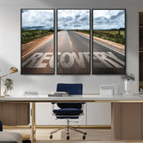 50743-MGV-CV-36X24-Healing Road Wall Art – Motivational Highway Canvas Print, Inspirational Journey Decor for Office, Gym or Living Room