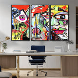 37796-MGV-CV-36X24-Picasso Style Wall Art Canvas Print, Framed Picasso Art Picture Print, Picasso Cubism Perfect Modern Abstract Decor Artwork