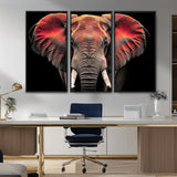 54719-MGV-CV-36X24-Elephant Wall Art – Majestic African Elephant Canvas Print, Wildlife Safari Animal Decor for Living Room, Bedroom, Office or Man