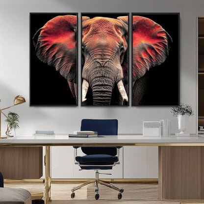 54719-MGV-CV-36X24-Elephant Wall Art – Majestic African Elephant Canvas Print, Wildlife Safari Animal Decor for Living Room, Bedroom, Office or Man