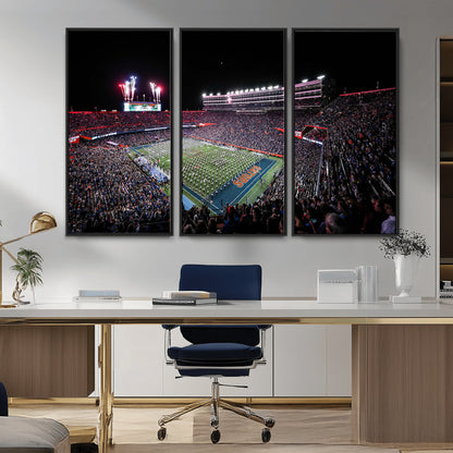 46899-MGV-CV-36X24-Ben Hill Griffin Stadium Wall Art Canvas Print, Framed Football Stadium Art Picture Print, Florida Football Stadium Perfect Sport
