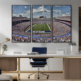 76491-MGV-CV-36X24-Buffalo Bills Stadium Wall Art Canvas Print, Framed Bills Stadium Art Picture Print, Highmark Stadium Perfect Sport Room Decor
