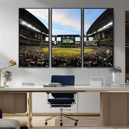 92672-MGV-CV-36X24-Chase Field Stadium Wall Art Canvas Print, Framed Arizona Stadium Art Picture Print, Chase Stadium Perfect Sports Room Decor