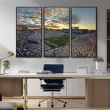38807-MGV-CV-36X24-Beaver Stadium Wall Art Canvas Print, Framed Beaver Stadium Field Art Picture Print, Football Stadium Perfect Sport Room Decor