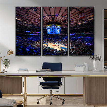 20491-MGV-CV-36X24-Madison Square Garden Wall Art Canvas Print, Framed New York Stadium Art Picture Print, MSG Stadium Perfect Sport Room Decor