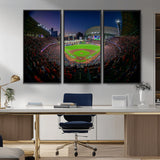 44322-MGV-CV-36X24-Minute Maid Park Wall Art Canvas Print, Framed Houston Astros Stadium Art Picture Print, Houston Astros Field Perfect Sports Room