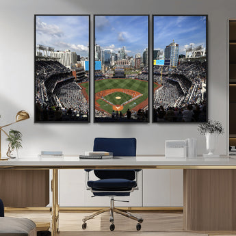 87122-MGV-CV-36X24-Petco Park Field Wall Art Canvas Print, Framed San Diego Stadium Art Picture Print, Petco Park Stadium Perfect Sport Room Decor