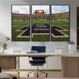 52835-MGV-CV-36X24-Notre Dame Stadium Wall Art Canvas Print, Framed Indiana Stadium Art Picture Print, Notre Dame Field Perfect Sport Room Decor