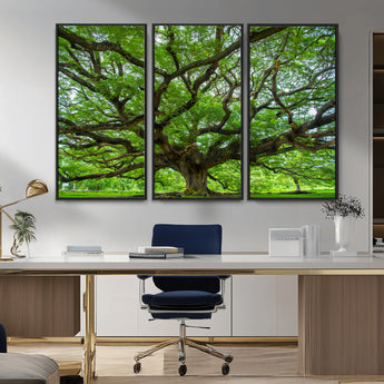 49375306-MGV-CV-36X24-Ancient Tree Wall Art Canvas Print, Framed Sprawling Branches Art Picture Print, Gnarling Tree Perfect Earthy Natural Decor