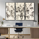 19433417-MGV-CV-36X24-Running Horses Wall Art Canvas Print, Framed Horse Sketch Art Picture Print, Galloping Herd Perfect Monochrome Western Decor