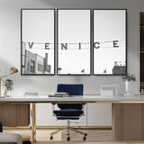 68254589-MGV-CV-36X24-Venice Sign Wall Art Canvas Print, Framed Venice Letters Art Picture Print, Los Angeles Perfect Minimalist Urban Decor Artwork