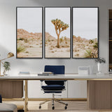 67109959-MGV-CV-36X24-Joshua Tree Wall Art Canvas Print, Framed Neutral Desert Art Picture Print, Earthy Landscape Perfect Neutral Boho Decor Artwork