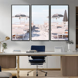 67623952-MGV-CV-36X24-Minimalist Beach Wall Art Canvas Print, Framed Pastel Sand Art Picture Print, Beach Aesthetic Perfect Coastal Minimalist Decor