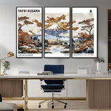80111817-MGV-CV-36X24-Japanese Landscape Wall Art – Mount Fuji Autumn Canvas Print, Asian Inspired Nature Decor for Living Room, Bedroom, Office or
