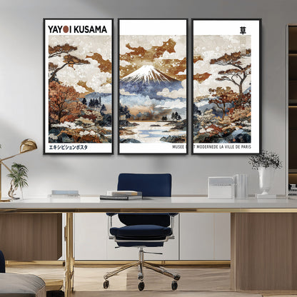 80111817-MGV-CV-36X24-Japanese Landscape Wall Art – Mount Fuji Autumn Canvas Print, Asian Inspired Nature Decor for Living Room, Bedroom, Office or