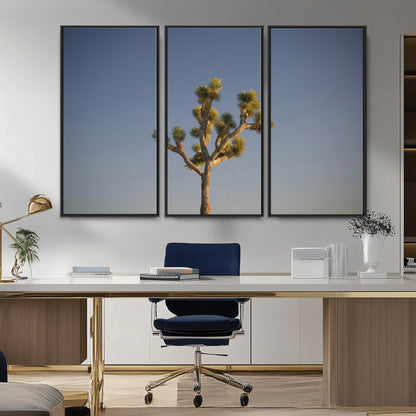 54552043-MGV-CV-36X24-Joshua Tree Art Wall Art Canvas Print, Framed Desert Landscape Art Picture Print, Southwestern Nature Perfect Southwestern Boho