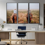 54943176-MGV-CV-36X24-Cowboy Wall Art Wall Art Canvas Print, Framed Western Canvas Art Picture Print, Rustic Ranch Scene Perfect Rustic Western Decor