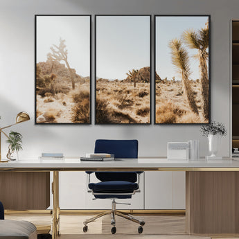 62783269-MGV-CV-36X24-Joshua Tree Wall Art – Desert Landscape Photography Canvas Print, Southwest Nature Artwork Rustic Home Decor for Living Room,