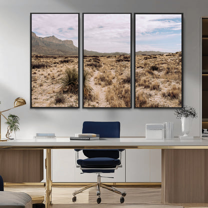 20681831-MGV-CV-36X24-Desert Landscape Wall Art – Southwestern Mountain Canvas Print, Rustic Western Nature Photography Decor for Living Room, Office,