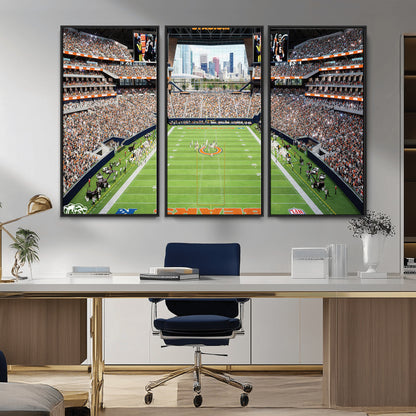 76935553-MGV-CV-36X24-Football Stadium Wall Art – Panoramic Game Day Canvas Print, Sports Decor for Man Cave, Office, Bar, or Living Room