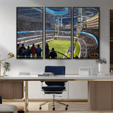 41816511-MGV-CV-36X24-Chicago Dome Stadium Wall Art – Futuristic Football Arena Canvas Print, Modern Sports Fan Decor for Man Cave, Office, Bar, or