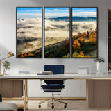 21551192-MGV-CV-36X24-Landscape Wall Art – Autumn Mountain View Canvas Print, Scenic Nature Photography Decor for Bedroom, Living Room, Office, Cabin or