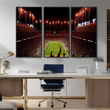 73358115-MGV-CV-36X24-Tennessee Volunteers Wall Art – Neyland Stadium Fireworks Night Game Canvas Print, Vols Football Checkerboard Endzone Sports Decor