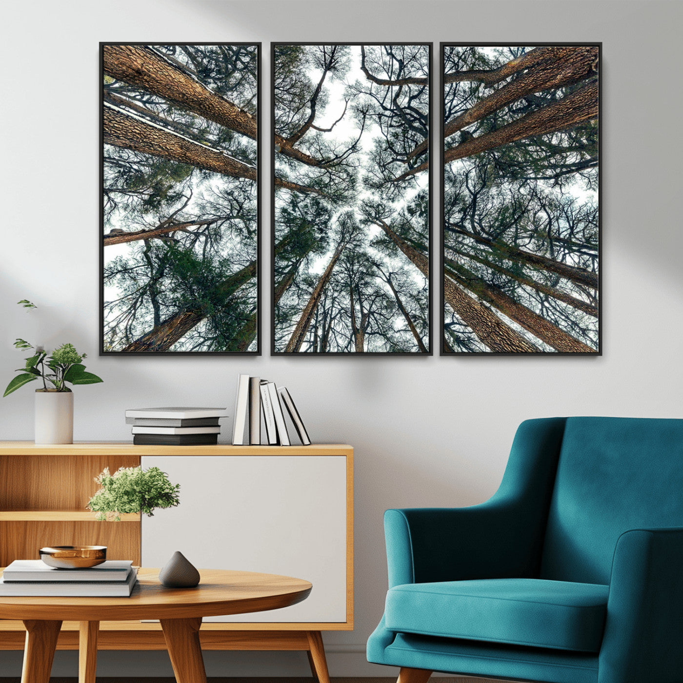 18790-MGV-CV-36X24-Pine Canopy Wall Art – Panoramic View of Towering Pines Canvas Print, Nature-Inspired Decor for Office, Cabin or Living Room
