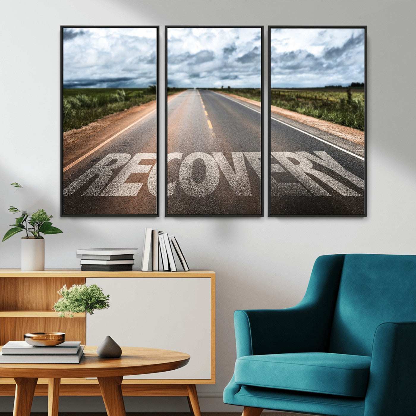 50743-MGV-CV-36X24-Healing Road Wall Art – Motivational Highway Canvas Print, Inspirational Journey Decor for Office, Gym or Living Room
