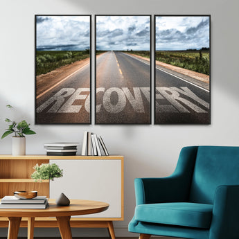 50743-MGV-CV-36X24-Healing Road Wall Art – Motivational Highway Canvas Print, Inspirational Journey Decor for Office, Gym or Living Room