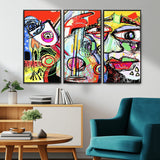 37796-MGV-CV-36X24-Picasso Style Wall Art Canvas Print, Framed Picasso Art Picture Print, Picasso Cubism Perfect Modern Abstract Decor Artwork