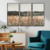 46308-MGV-CV-36X24-Wildflower Field Wall Art – Rustic Meadow Landscape Canvas Print, Country Nature Decor for Living Room, Bedroom or Farmhouse
