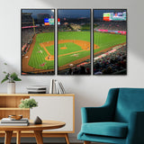 93707-MGV-CV-36X24-Los Angeles Stadium Wall Art Canvas Print, Framed Angel Stadium Field Art Picture Print, Anaheim Stadium Perfect Sports Room Decor