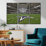 14834-MGV-CV-36X24-Dallas Att Stadium Wall Art Canvas Print, Framed Texas NFL Stadium Art Picture Print, American Football Stadium Perfect Sports