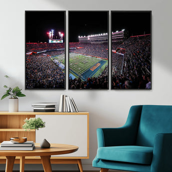 46899-MGV-CV-36X24-Ben Hill Griffin Stadium Wall Art Canvas Print, Framed Football Stadium Art Picture Print, Florida Football Stadium Perfect Sport
