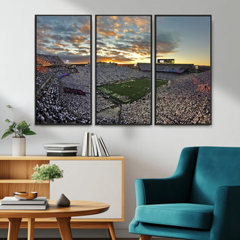 38807-MGV-CV-36X24-Beaver Stadium Wall Art Canvas Print, Framed Beaver Stadium Field Art Picture Print, Football Stadium Perfect Sport Room Decor