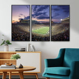 50825-MGV-CV-36X24-Notre Dame Stadium Wall Art Canvas Print, Framed Indiana Stadium Art Picture Print, Football Stadium Perfect Sports Room Decor