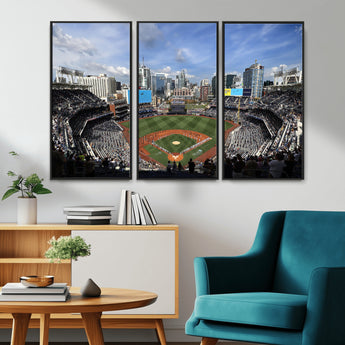 87122-MGV-CV-36X24-Petco Park Field Wall Art Canvas Print, Framed San Diego Stadium Art Picture Print, Petco Park Stadium Perfect Sport Room Decor