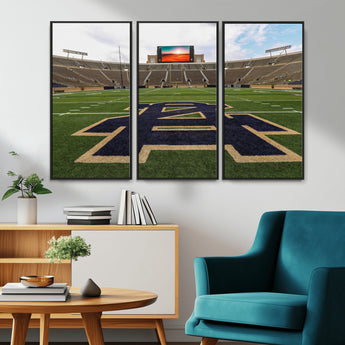 52835-MGV-CV-36X24-Notre Dame Stadium Wall Art Canvas Print, Framed Indiana Stadium Art Picture Print, Notre Dame Field Perfect Sport Room Decor