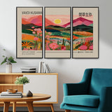 18304-MGV-CV-36X24-Sunset Mountain Landscape Wall Art – Panoramic Abstract Nature Canvas Print, Vibrant Wall Decor for Living Room, Bedroom, Office,