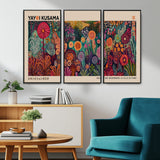 51280-MGV-CV-36X24-Abstract Yayoi Kusama Wall Art Canvas Print, Framed Japanese Wabi Sabi Art Picture Print, Yayoi Kusama Perfect Abstract Modern