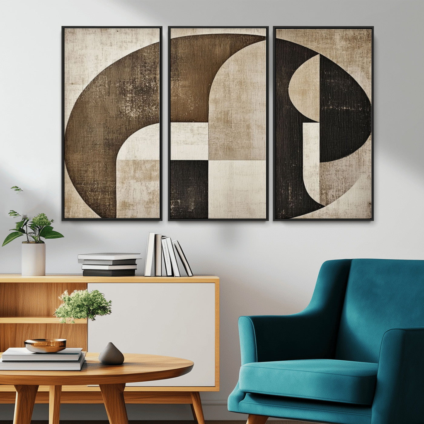 44796-MGV-CV-36X24-Wabi Sabi Wall Art Canvas Print, Framed Geometric Minimalist Art Picture Print, Modern Abstract Perfect Modern Abstract Decor
