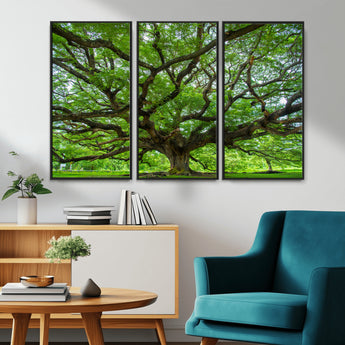 49375306-MGV-CV-36X24-Ancient Tree Wall Art Canvas Print, Framed Sprawling Branches Art Picture Print, Gnarling Tree Perfect Earthy Natural Decor