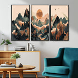 46509506-MGV-CV-36X24-Mountain Wall Art – Sunset Canvas Print, Nature Inspired Artwork, Scenic Wall Decor for Living Room, Bedroom, Office