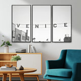 68254589-MGV-CV-36X24-Venice Sign Wall Art Canvas Print, Framed Venice Letters Art Picture Print, Los Angeles Perfect Minimalist Urban Decor Artwork