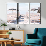 67623952-MGV-CV-36X24-Minimalist Beach Wall Art Canvas Print, Framed Pastel Sand Art Picture Print, Beach Aesthetic Perfect Coastal Minimalist Decor